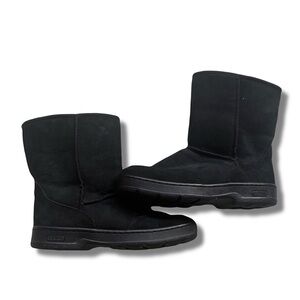 07 L.L. Bean Suede Sherpa-Lined Boots – Size 7 | Cozy Bootcore | Black